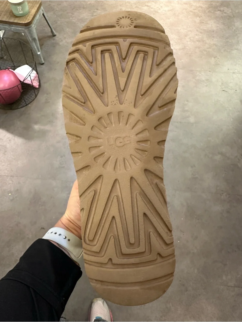 UGG Chestnut Suede Platform Mini Boot